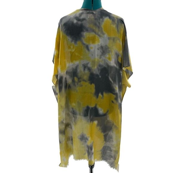 TIE DYE TWO TONE OPEN FRONT KIMONO - ONE SIZE - Picture 9 of 9